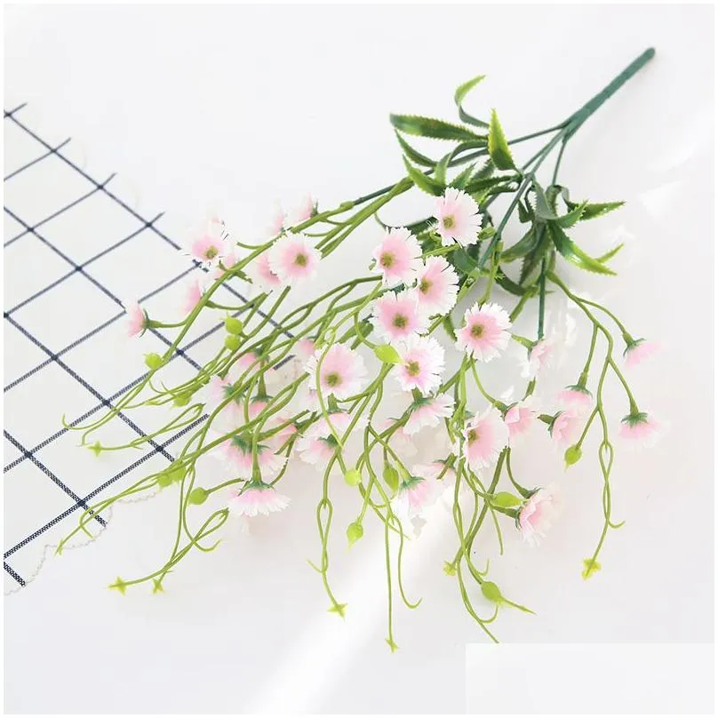 10pcs artificial silk flowers 5 forks 45 heads small flowers highend wedding decoration road leads fake flowers home decoration
