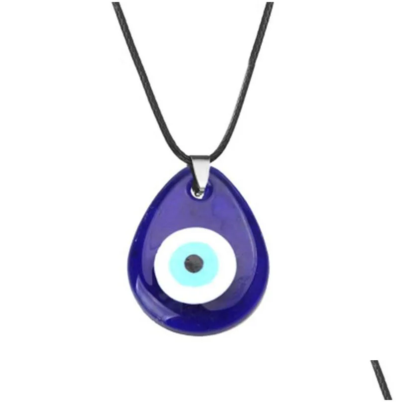Fashion 30mm Evil Eye Pendants Necklaces For Women Men Turkey Blue Eyes Lucky Necklace Choker Jewelry Accessories