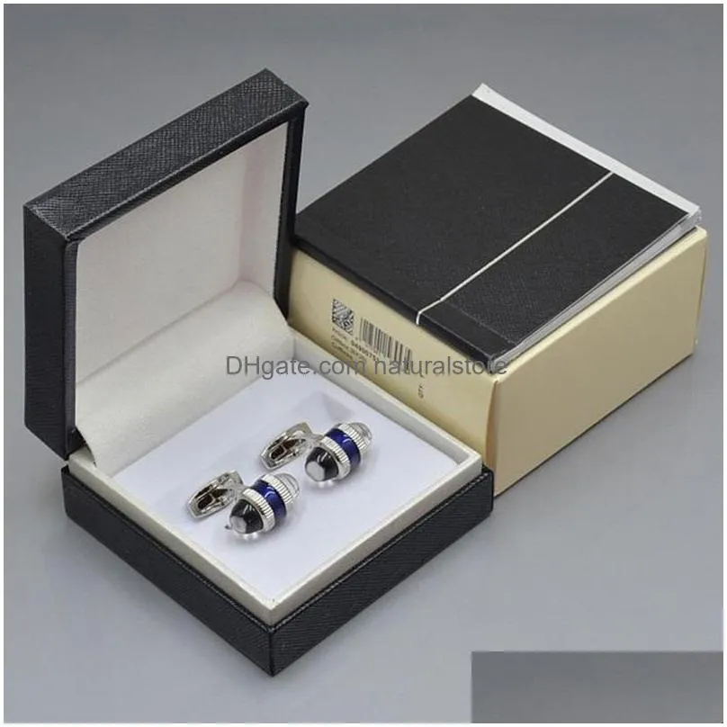 luxury cufflinks cuff links high quality classic style cufflink 4 colors with box