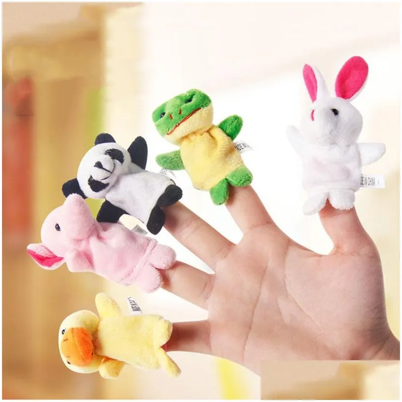 Even mini animal finger Baby Plush Toy Finger Puppets Talking Props 10 animal group Stuffed & Plus Animals Stuffed Animals Toys Gifts