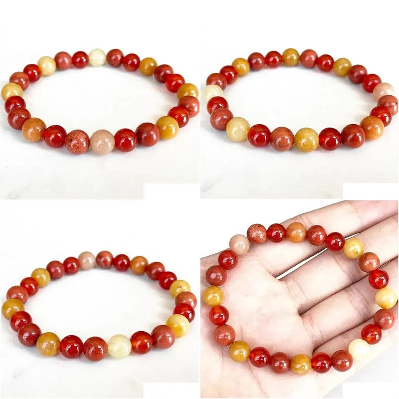 Strand MG1710 Womens Leo Zodiac Bracelet 8 MM Myanmar Jade Red Jasper Carnelian Chakra Beads Wrist Mala Natural Gemstone Jewelry