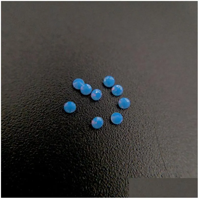 241 good quality high temperature resistance nano gems facet round 2.25-3.0mm dark opal sky blue synthetic stone 1000pcs/lot