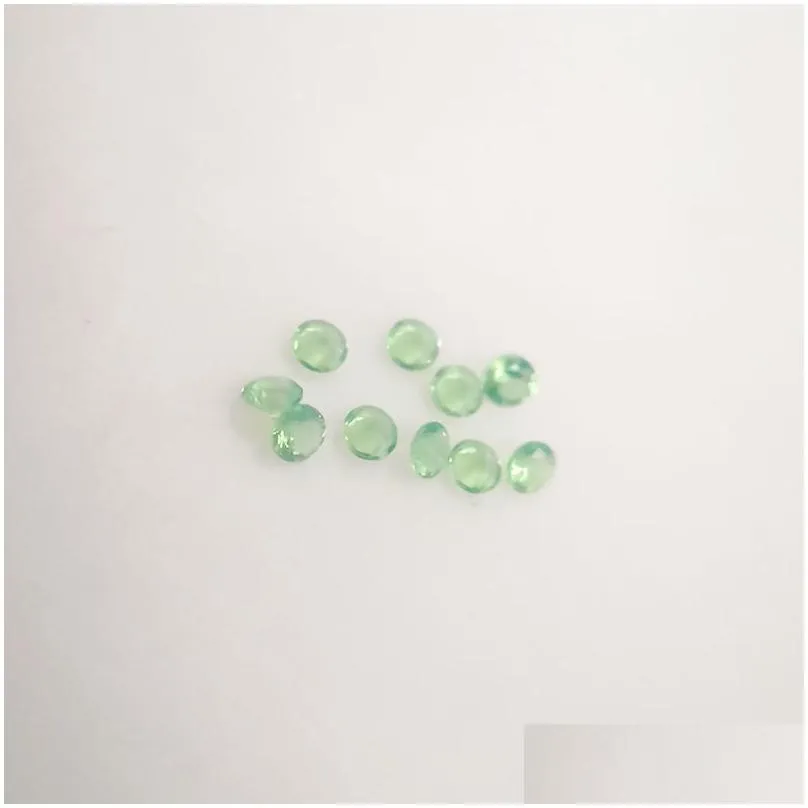 #209/2 good quality high temperature resistance nano gems facet round 2.25-3.0mm medium chrysoprase green synthetic gemstone