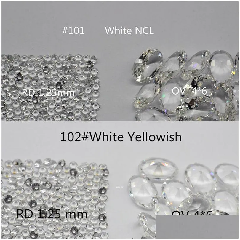 nano crystal gem 2.25mm round white colors facet cut top quality thermostable synthetic loose gemstone for jewellery 1000pcs per color a