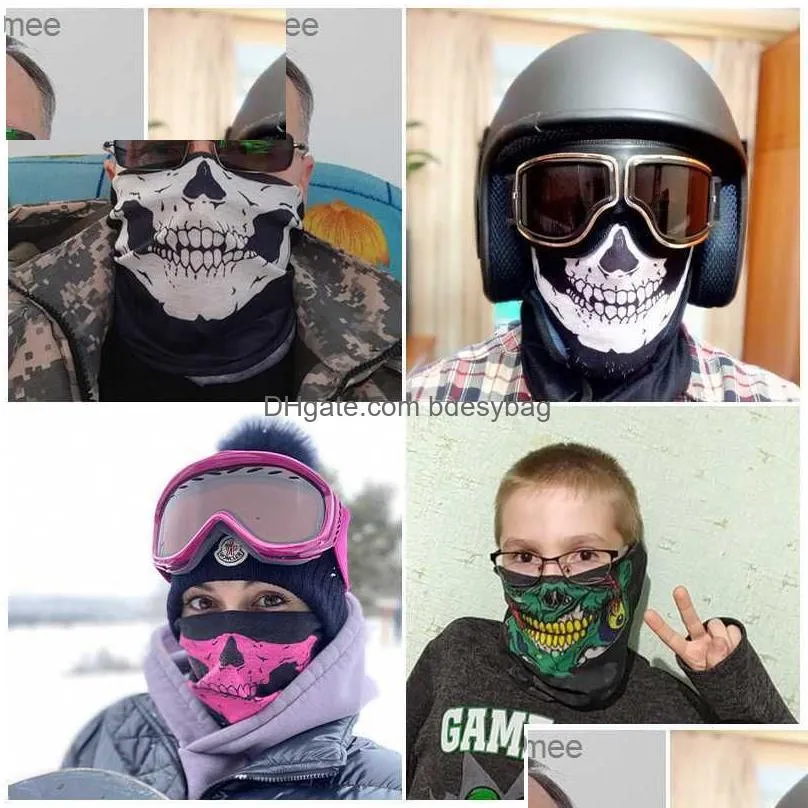 halloween skull balaclava hat men`s ski mask summer skull beanies tactics men`s hat men`s hat magic bike mz104 z230809