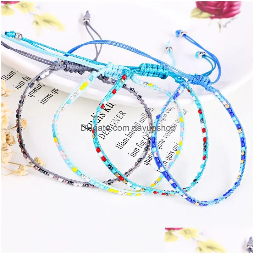 new style cool bohemian seedbeads strands bracelets adjustable handmade woven bracelet jewelry