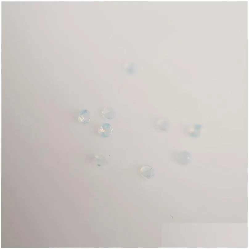 #203/5 high temperature resistance nano gems facet round 0.8-2.2mm chalcedony bluish light synthetic gemstone 2000pcs/lot mixed sizes