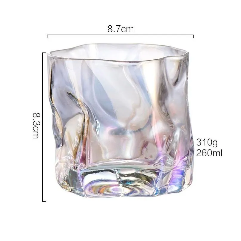 wine glasses golden stroke irregular s glass nordic modern transparent cocktail mikl mugs drinking cups home drinkware