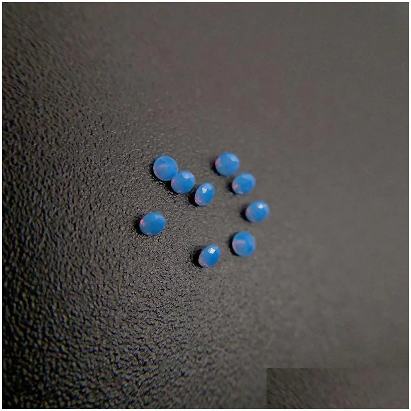 241 good quality high temperature resistance nano gems facet round 2.25-3.0mm dark opal sky blue synthetic stone 1000pcs/lot