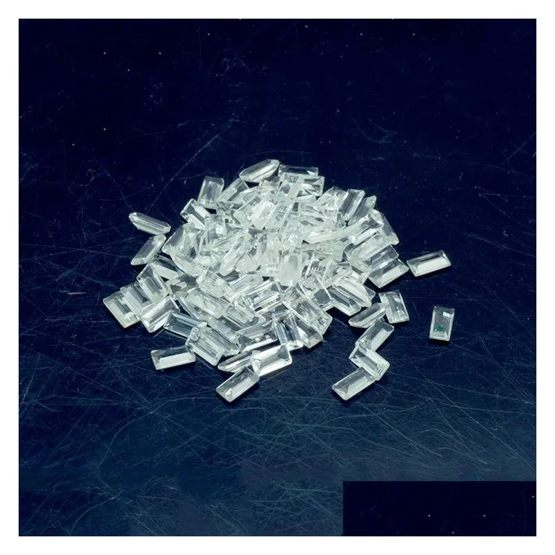 high quality 100% authentic natural white quartz crystal loose gemstone for jewelry making 7x9-10x14mm cushion facet cut 50pcs/lot