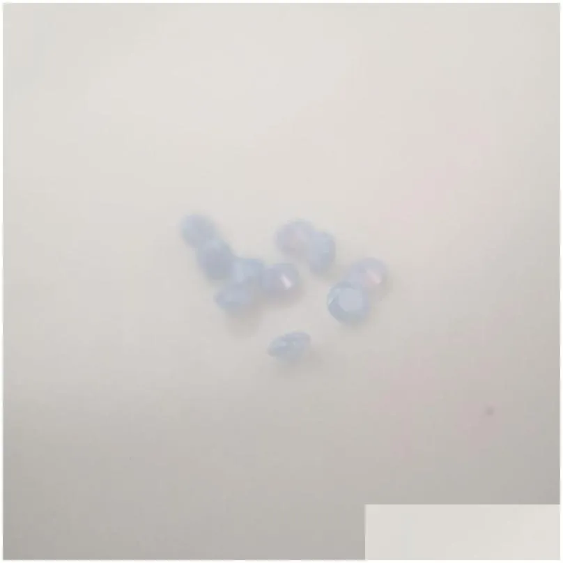 244 good quality high temperature resistance nano gems facet round 0.8-2.2mm very light opal sky blue synthetic gemstone 2000pcs/lot