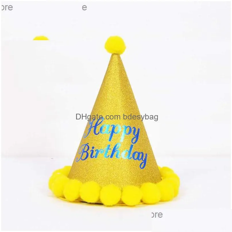 birthday party decoration serve party hat children`s birthday party clothing supply fill ball party birthday hat wholesale z230809