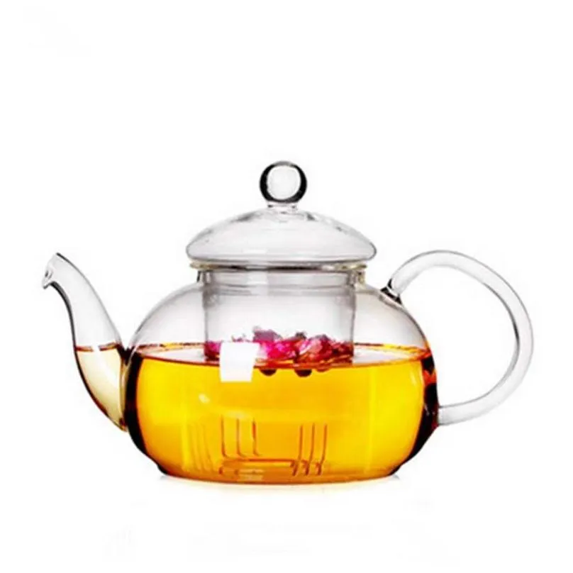 1pc practical resistant bottle cup glass teapot with infuser tea leaf herbal coffee 400ml 