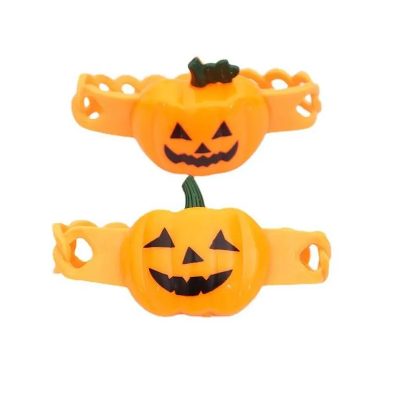 glow bracelets halloween wristband party favors led light up pumpkin bangle treats candy goodie bag stuffers