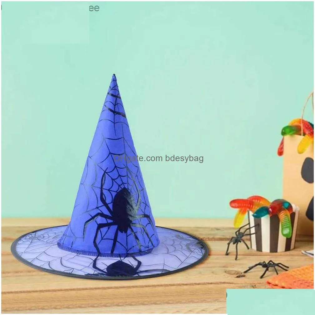 witch hat role playing hat fashion unique pattern goze halloween witch z230809