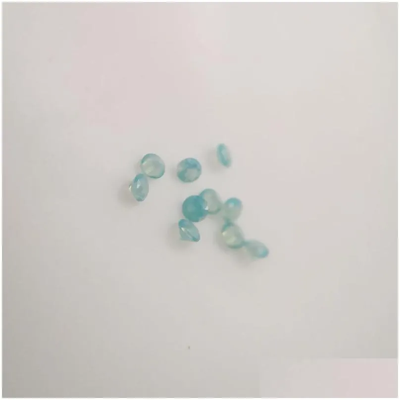 253 good quality high temperature resistance nano gems facet round 0.8-2.2mm medium opal grayish green blue synthetic gemstone