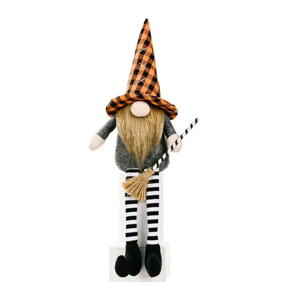 party supplies halloween decorations gnomes doll plush handmade tomte swedish long-legged dwarf table ornaments c181