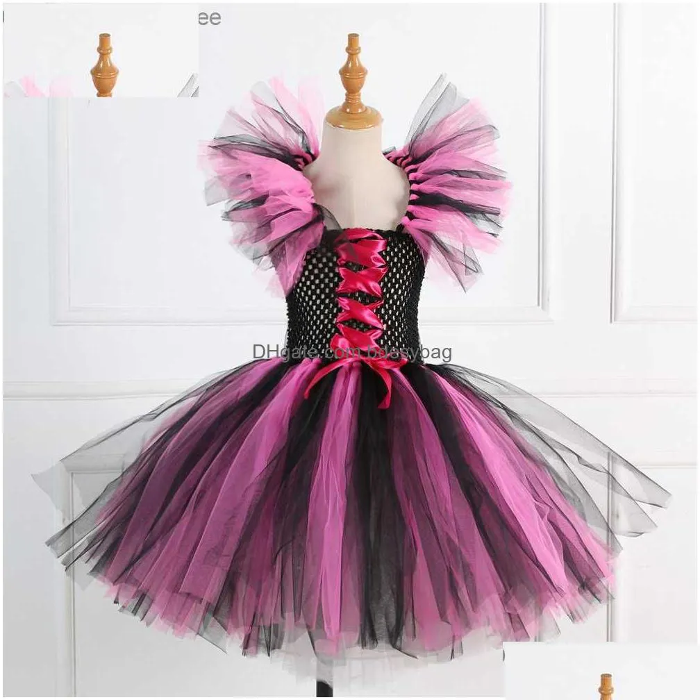 girl halloween role-playing witch costume children`s carnival vest party baby witch floral dress set cap z230809