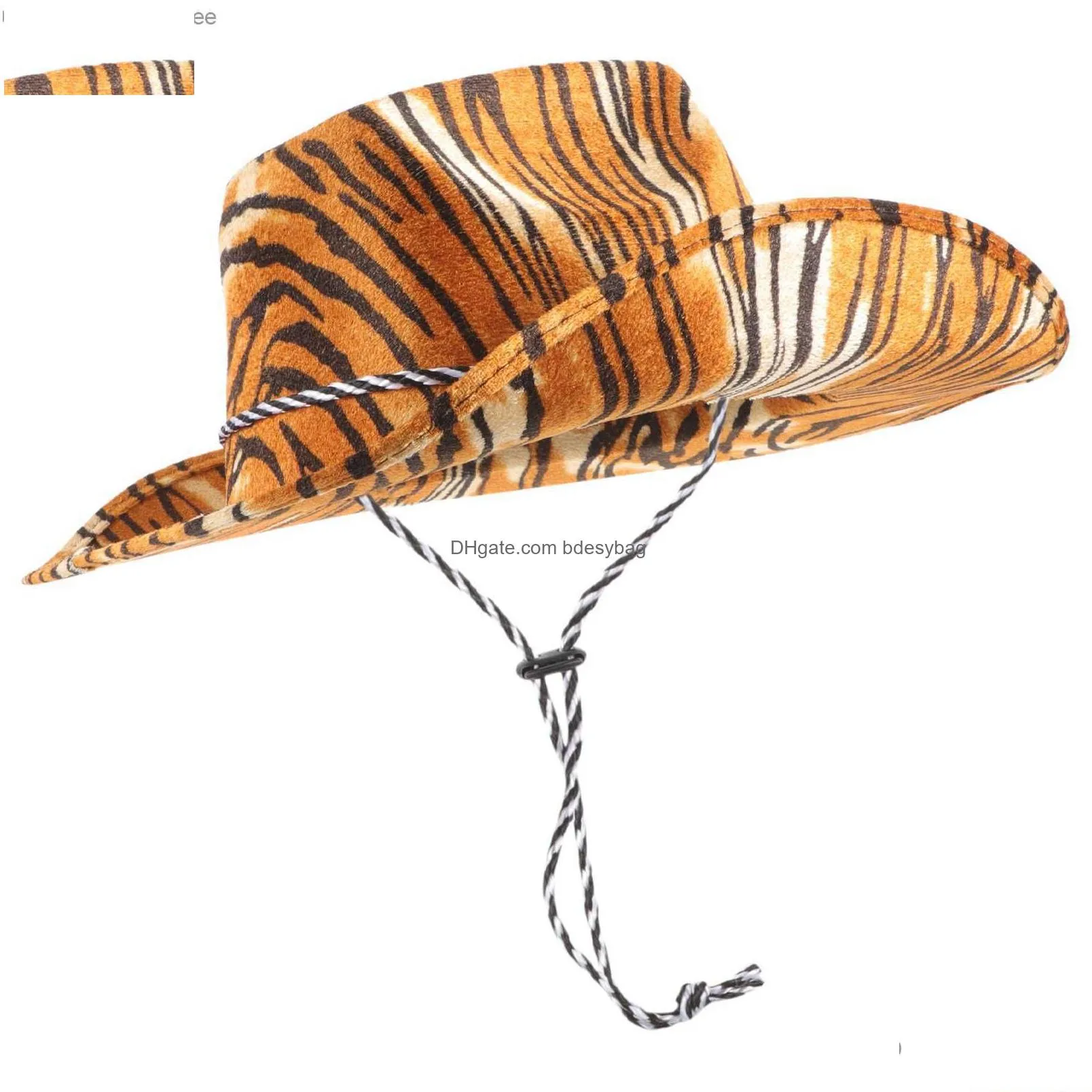 tiger  hat women cowgirl hats decorate printed eva halloween sombrero vaquero para ni? o z230809