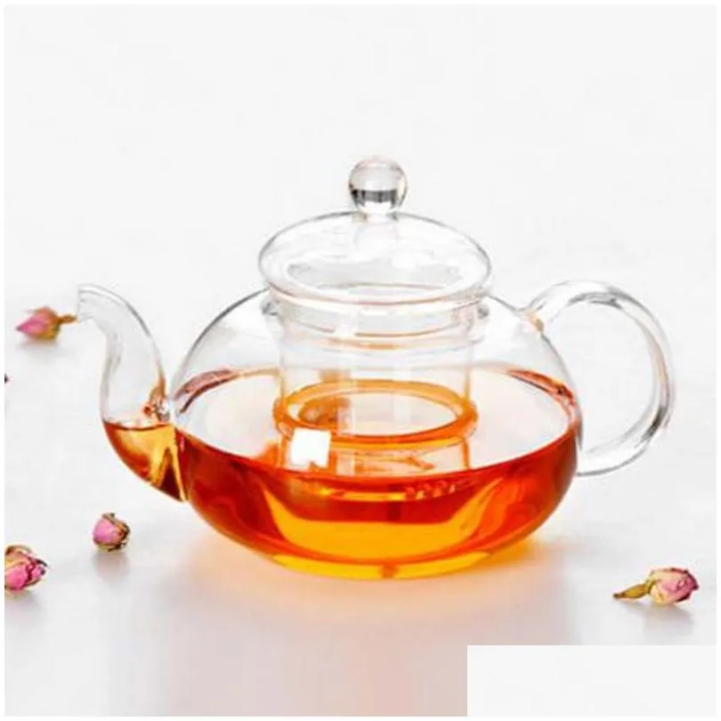 1pc practical resistant bottle cup glass teapot with infuser tea leaf herbal coffee 400ml 