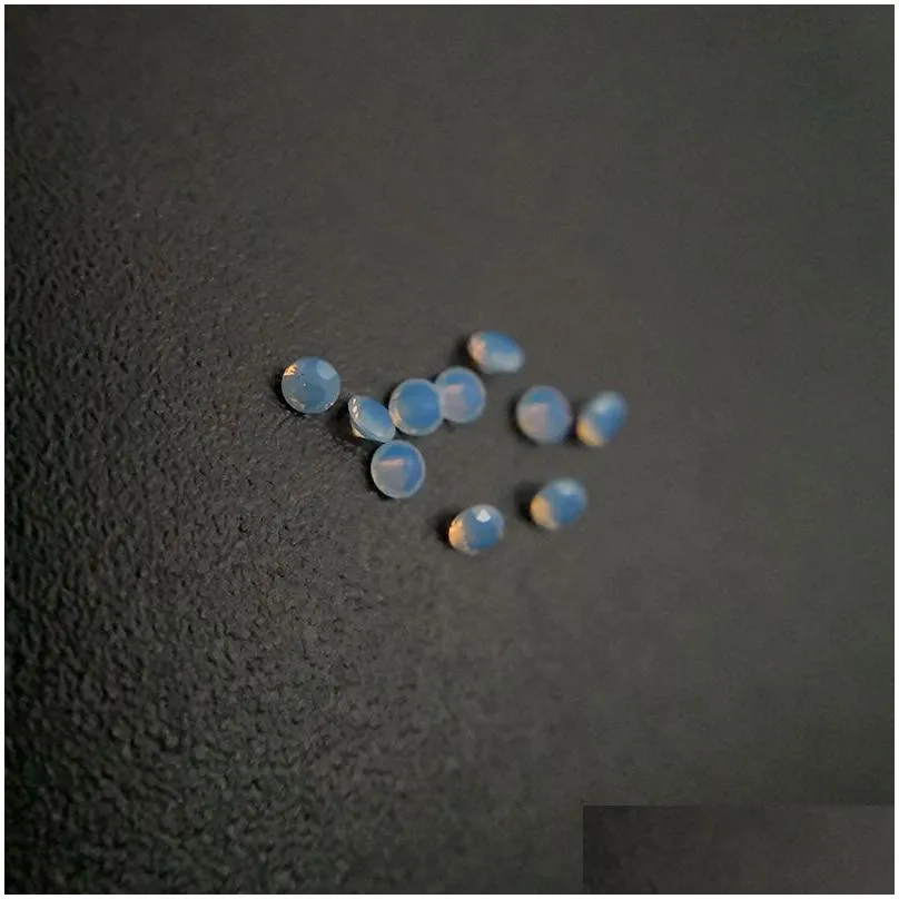 247/2 good quality high temperature resistance nano gems facet round 0.8-2.2mm medium opal sky green blue synthetic gemstone