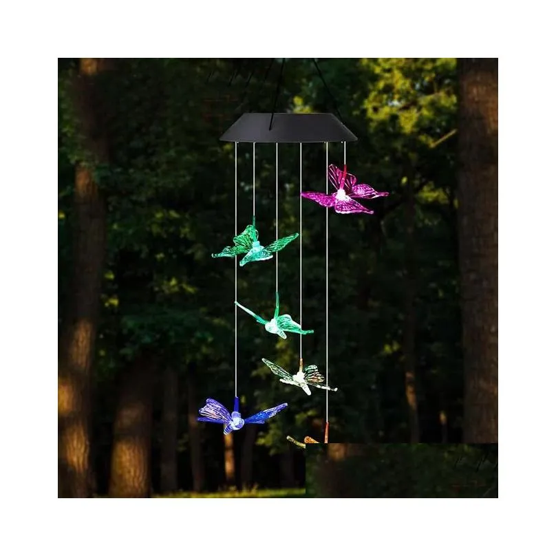 led solar string lights butterfly dragonfly garden decorations for xmas party garden decorations outdoor love hearts ball lamp