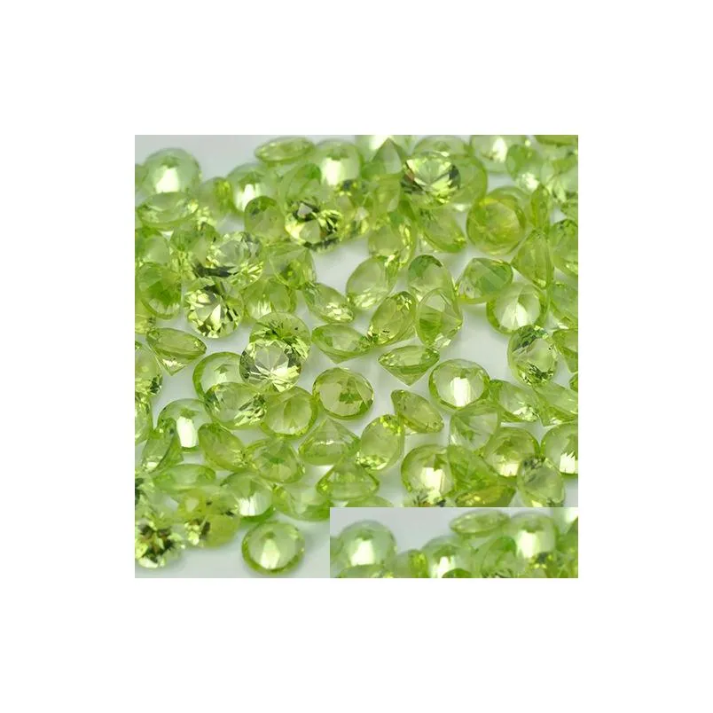 good qualtiy 100% natural stone peridot round 1.0mm-2mm loose gemstone for gold and silver jewelry making 500pcs a lot