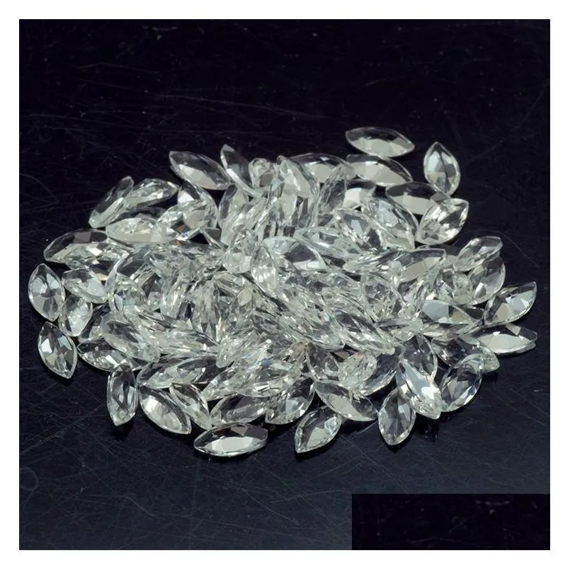 30pcs/lot marquise shape facet cut loose gemstone 6x12-8x16mm high quality 100% authentic natural white quartz crystal semi-precious stones for jewelry