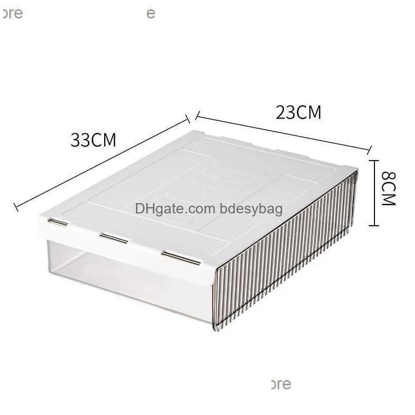 drawer style desk storage box under desk office organizing tool desk bottom storage rack stationery invisible workstation z230811