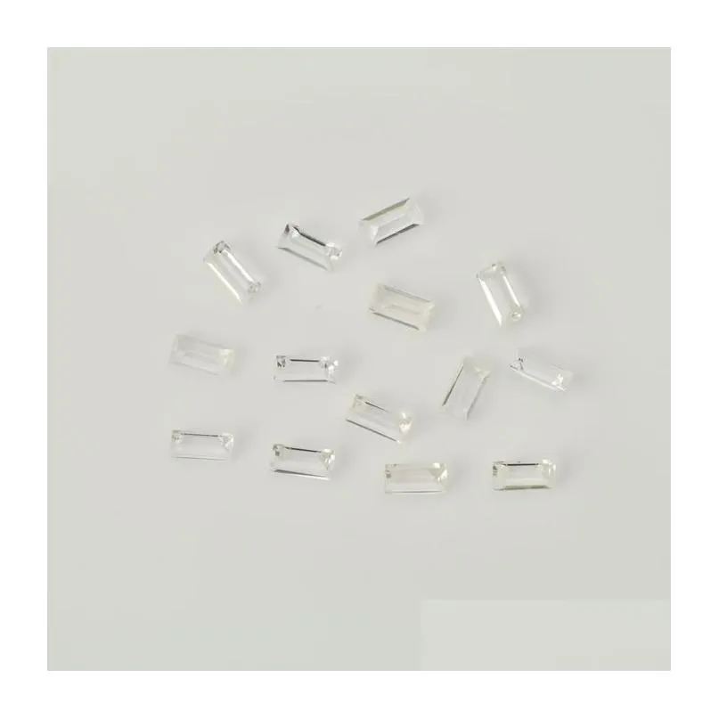 high quality 100% authentic natural white quartz crystal loose gemstone for jewelry making 12x16-15x20mm cushion facet cut 50pcs/lot