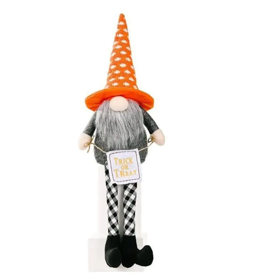 party supplies halloween decorations gnomes doll plush handmade tomte swedish long-legged dwarf table ornaments c181