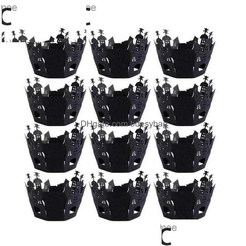 other festive party supplies 12pcs halloween decoration cupcake wrapper cup muffins horror pumpkin witch bat cake toppers for home dhlg5