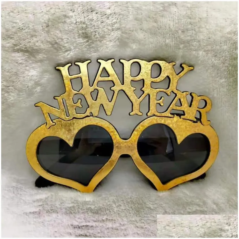 happy year eyeglasses fancy party decoration carnival rave glasses funny p o props sunglasses heart shape eyewear for kids and