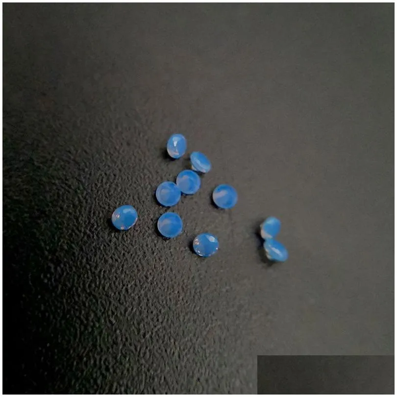 242 good quality high temperature resistance nano gems facet round 2.25-3.0mm medium opal sky blue synthetic stone 1000pcs/lot