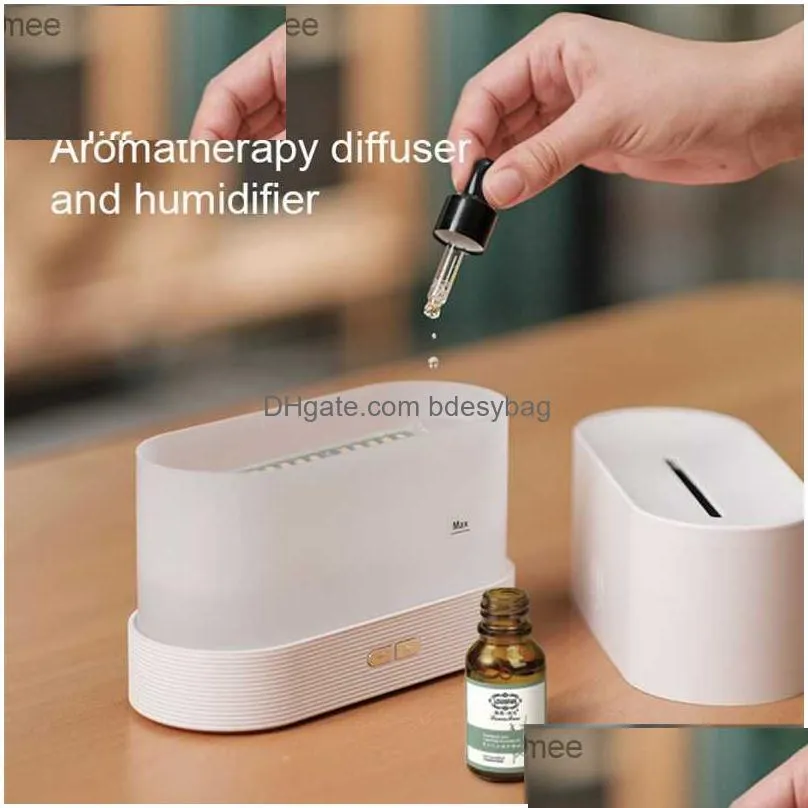 humidifiers kinscoter aroma diffuser air humidifier ultrasonic cool mist maker fogger led essential oil flame lamp difusor q230901