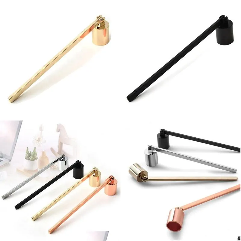 stainless steel candle flame snuffer wick trimmer tool multi colour put out fire on bell easy to use
