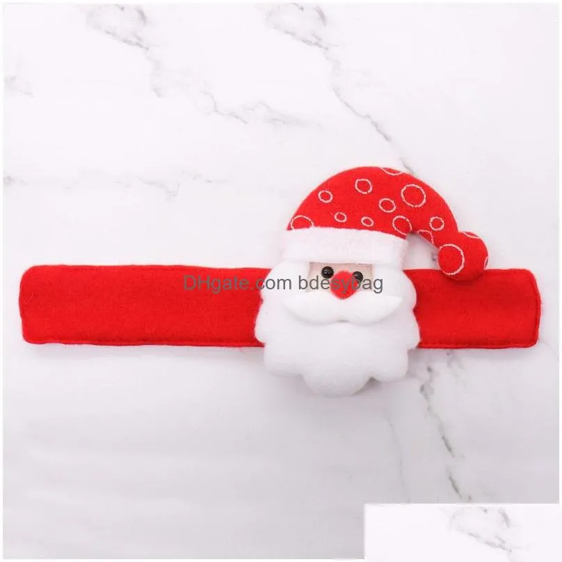 christmas led patting circle bracelet santa claus snowman deer wrist band new year party holiday decorations kids gift