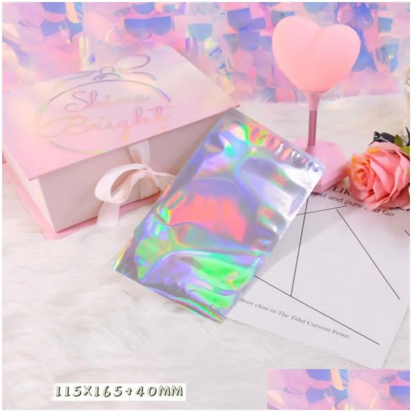 wholesale self-seal adhesive courier bags laser holographic plastic poly envelope mailer postal mailing bags cosmetic
