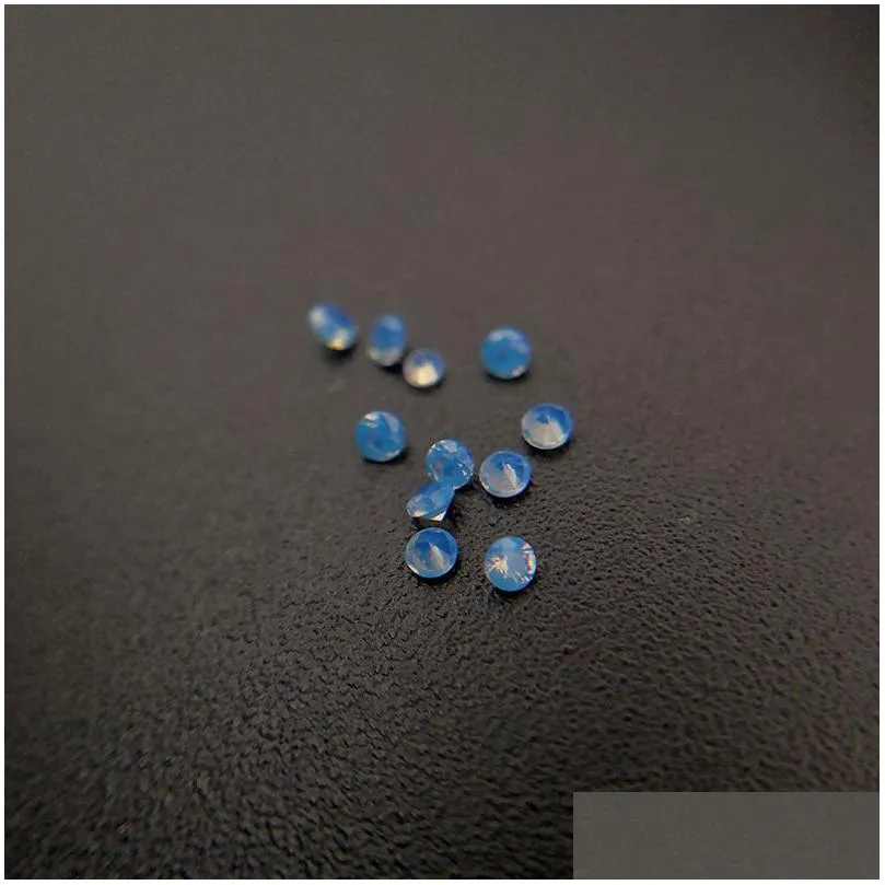 #210/2 good quality high temperature resistance nano gems facet round 0.8-2.2mm medium opal sky blue synthetic gemstone 2000pcs/lot