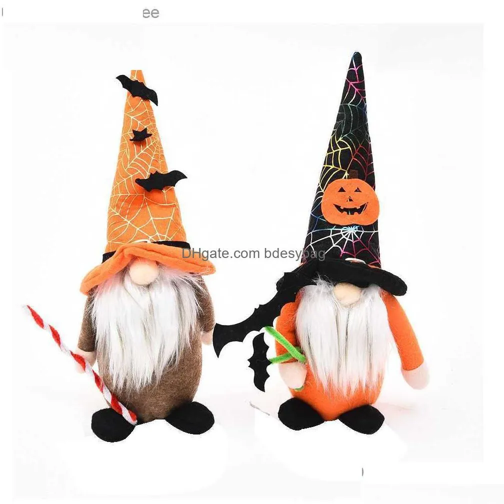 halloween decorations dwarf doll ghost festival goblin rudolph faceless dolls holiday ornaments window z230814
