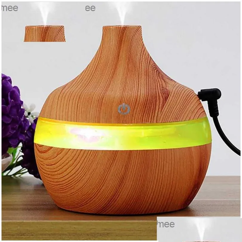 humidifiers top sale wood grain aromatherapy usb humidifier water droplets air purification  oil aroma diffuser creative home gra