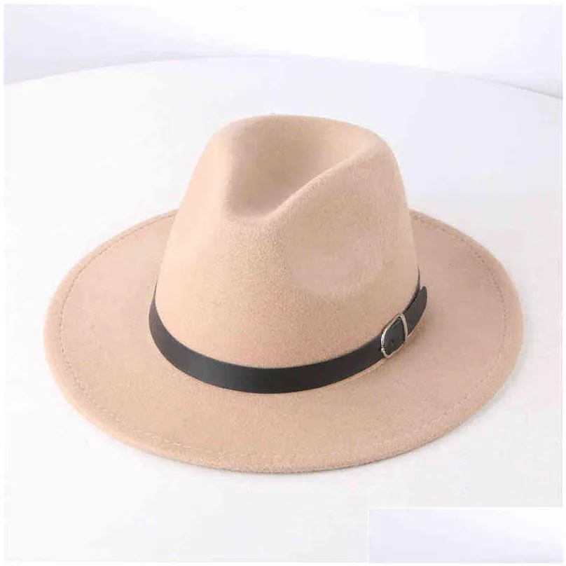 childrens fedora hat imitation woolen winter felt s fashion jazz fleece hat for kids wool british 220105