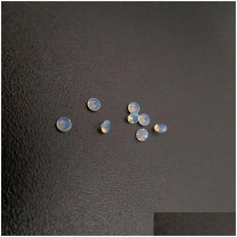 277 good quality high temperature resistance nano gems facet round 0.8-2.2mm very light opal yellowish white synthetic gemstone