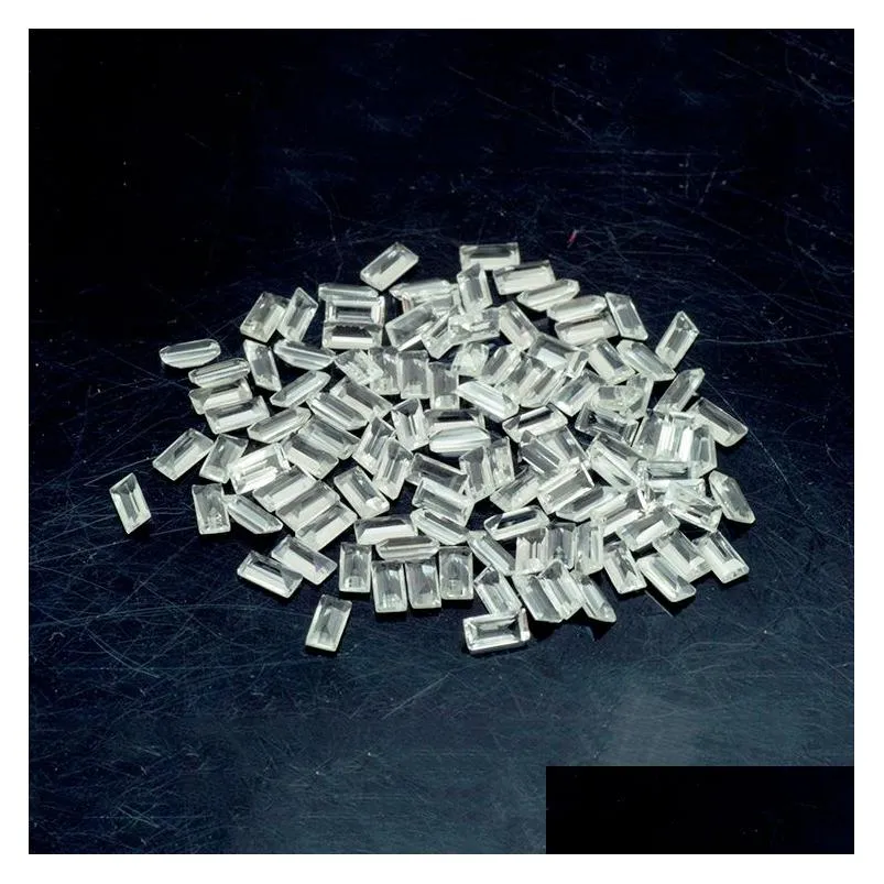 high quality 100% authentic natural white quartz crystal loose gemstone for jewelry making 12x16-15x20mm cushion facet cut 50pcs/lot