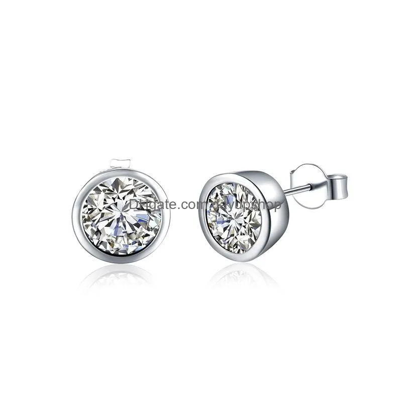 brand new sterling silver plate diamond stud earrings dfmse093 womens 925 silver dangle chandelier earrings 10 pairs a lot
