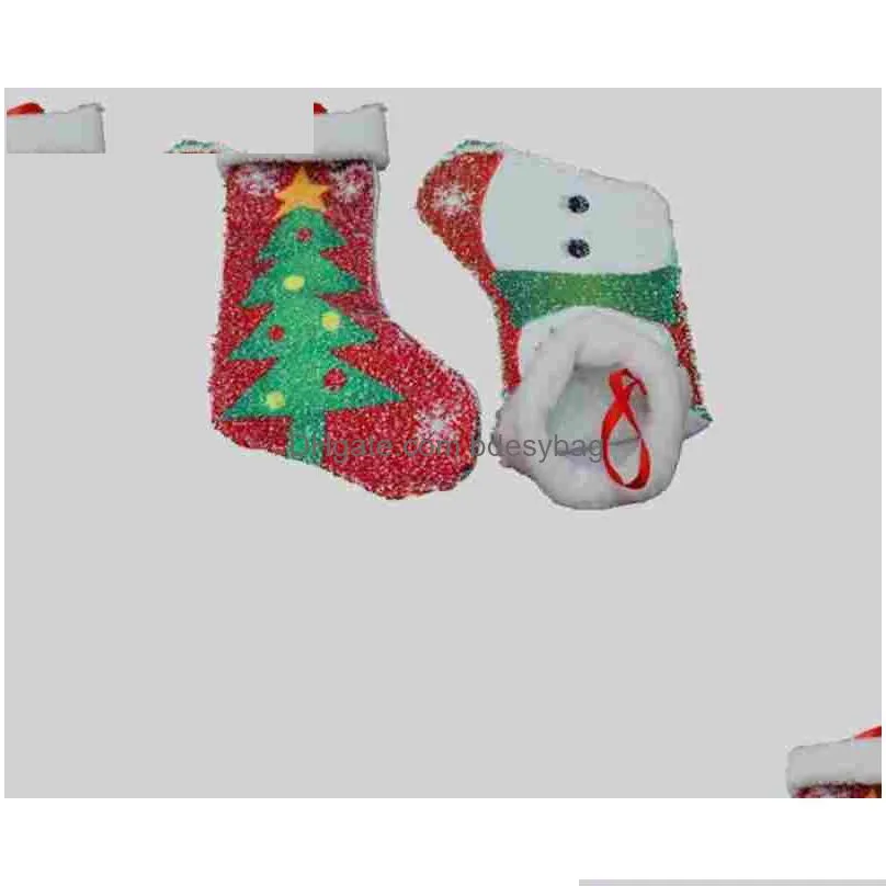 christmas socks sequins 20*40cm santa stocking claus snowman xmas tree stocking christmas decorations wedding gift bag