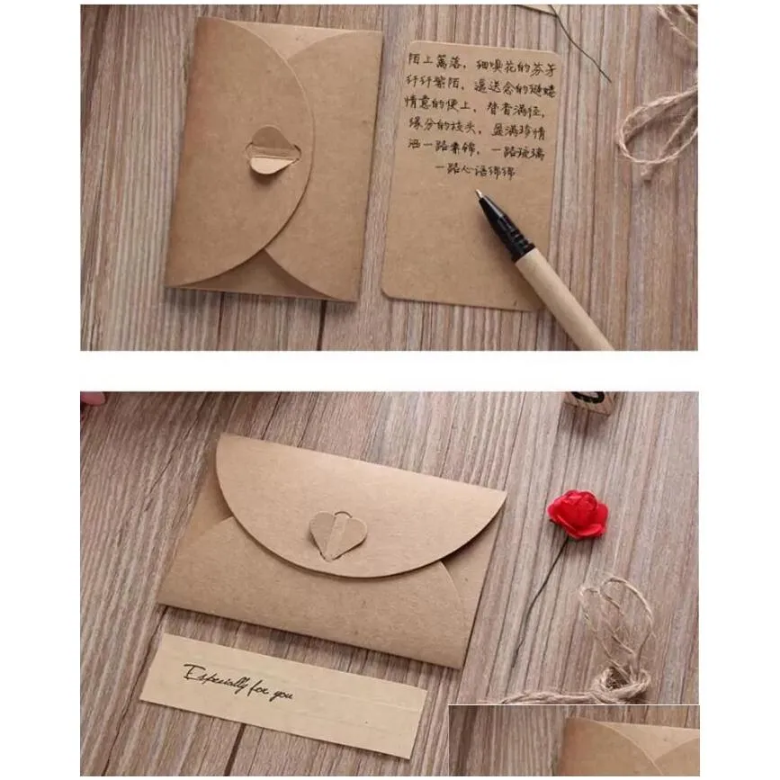 creative greeting cards diy vintage kraft paper hand made dried flower thank you cards flower card for birthday valentines christmas