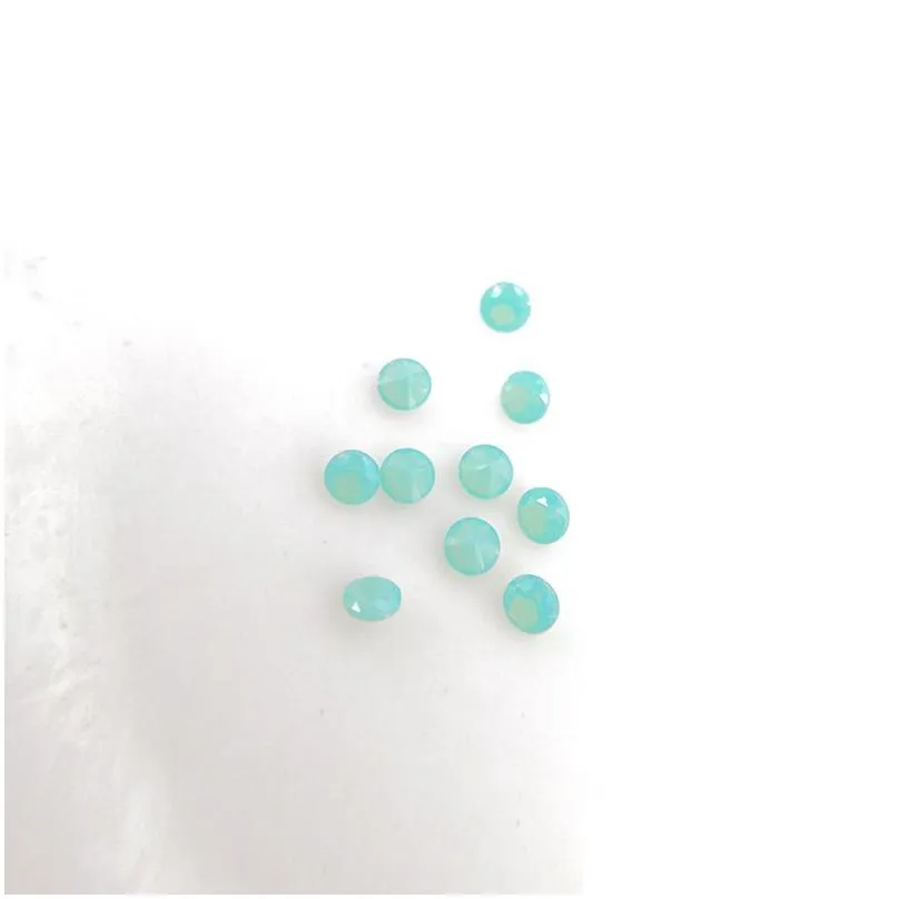 #208/2 high temperature resistance nano gems facet round 2.25-3.0mm medium chrysoprase bluish green synthetic gemstone 1000pcs/lot