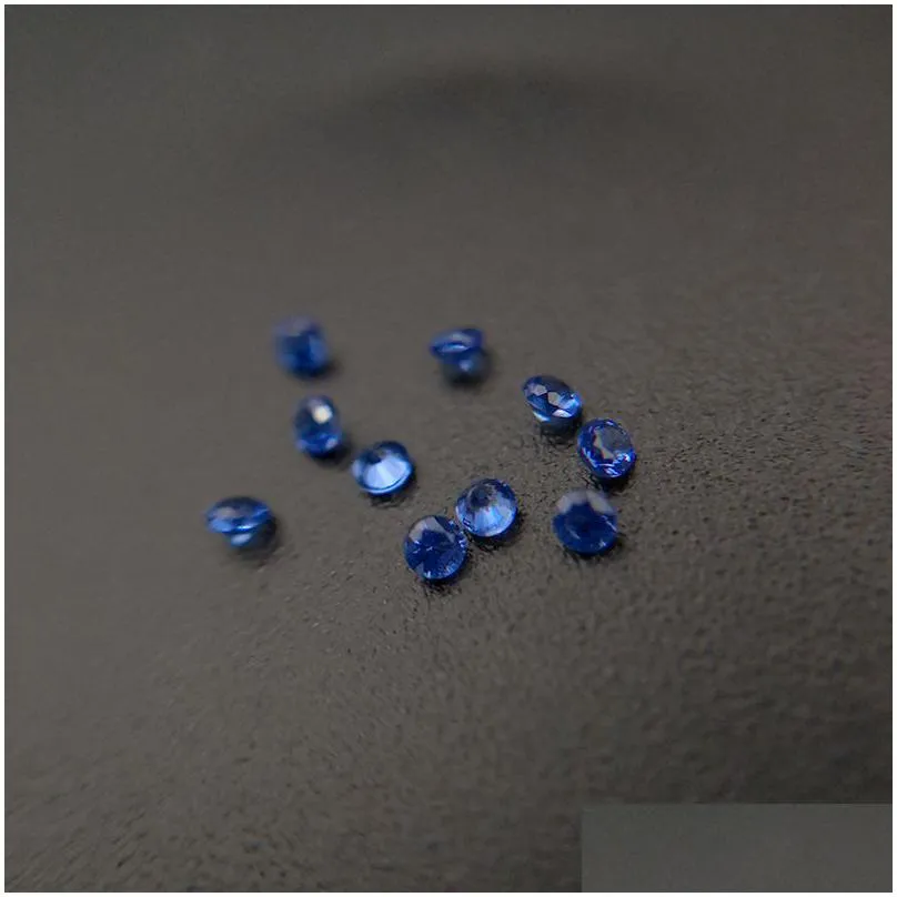 225/2 good quality high temperature resistance nano gems facet round 2.25-3.0mm very dark violet sapphire synthetic gemstone