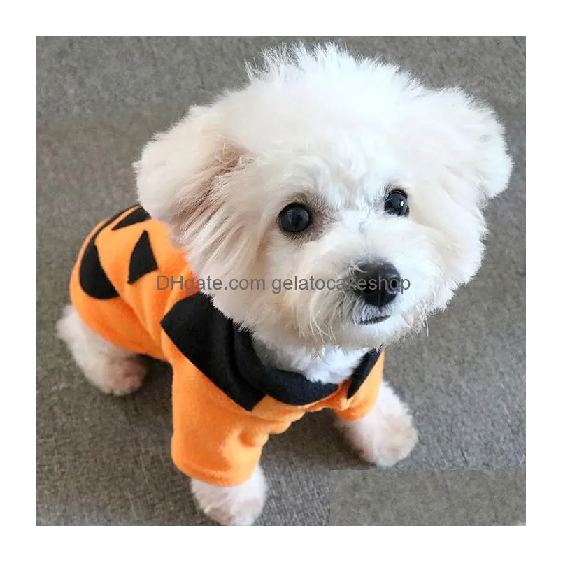 pets clothes halloween carnival funny pumpkin dog cat clothes winter coat outfit for small dogs cats clothing fy5605 913
